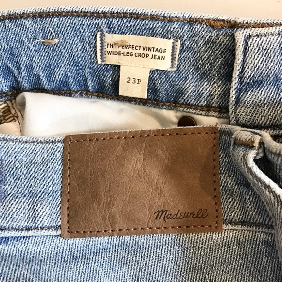 Madewell 23P The Perfect Vintage Wide-Leg Crop Jean Women’s High Rise Jeans - Picture 9 of 12